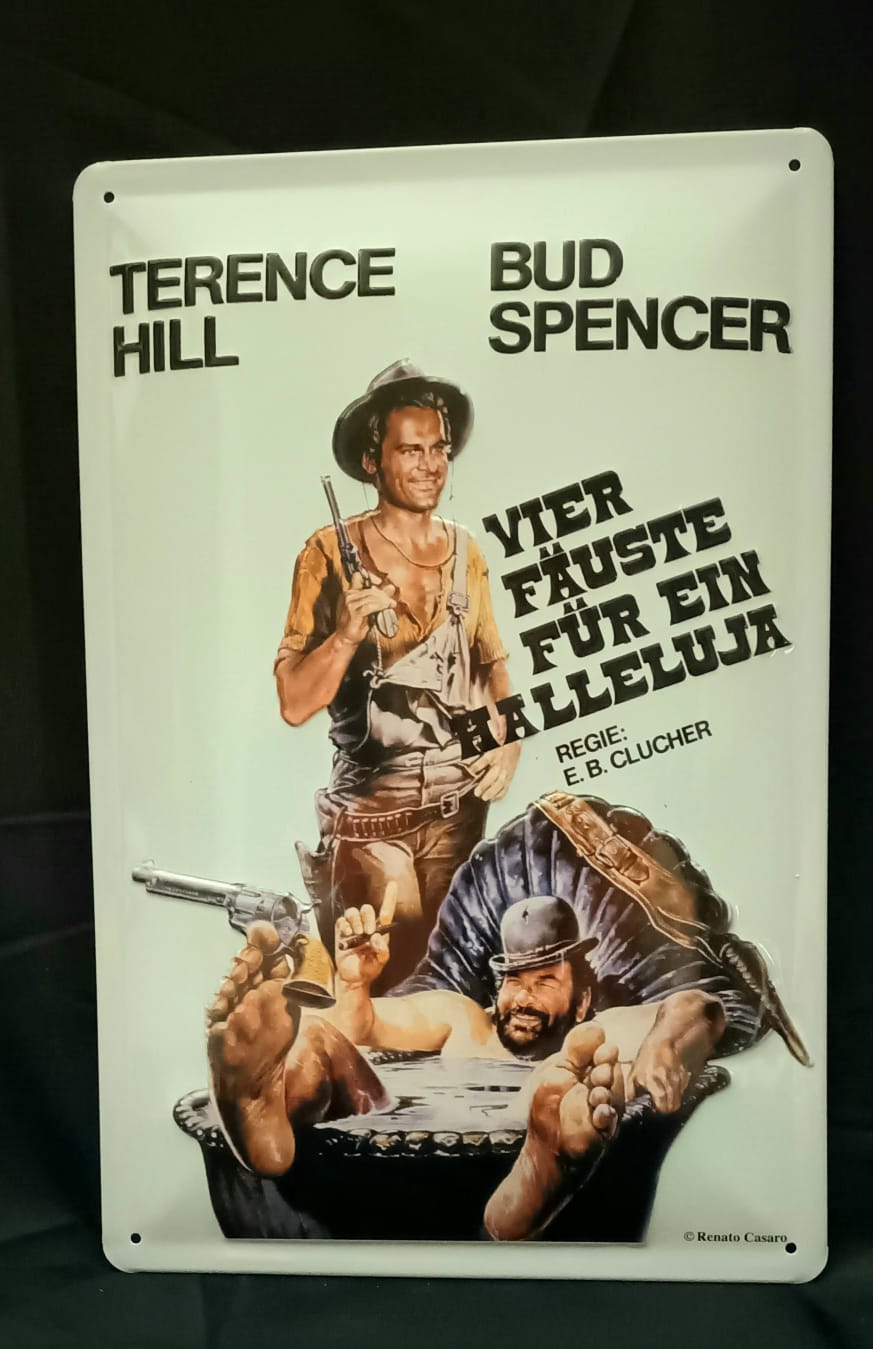 Blechschild "Vier Fäuste für ein Halleluja"