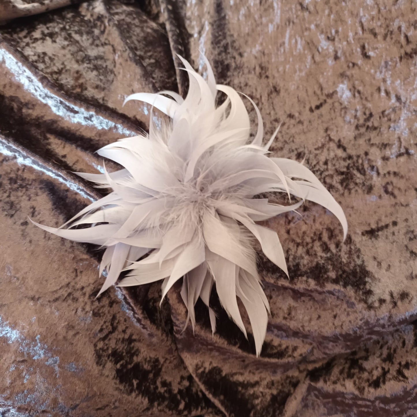 Haarspange / Brosche "Federschmuck"