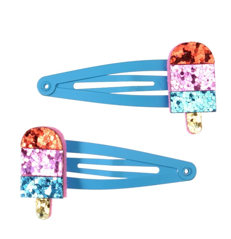 Glitzer-Haarspangen "Lolli"