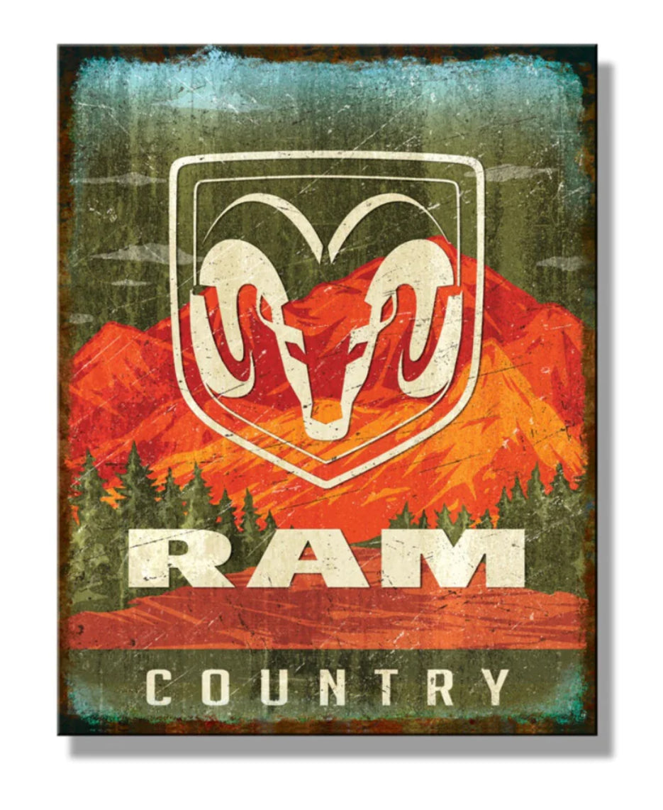 Blechschild "RAM Country"