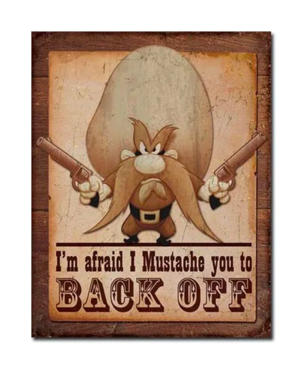 Blechschild "Back Off"