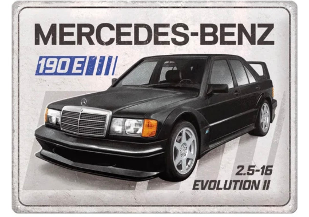 Blechschild "Mercedes190 E"