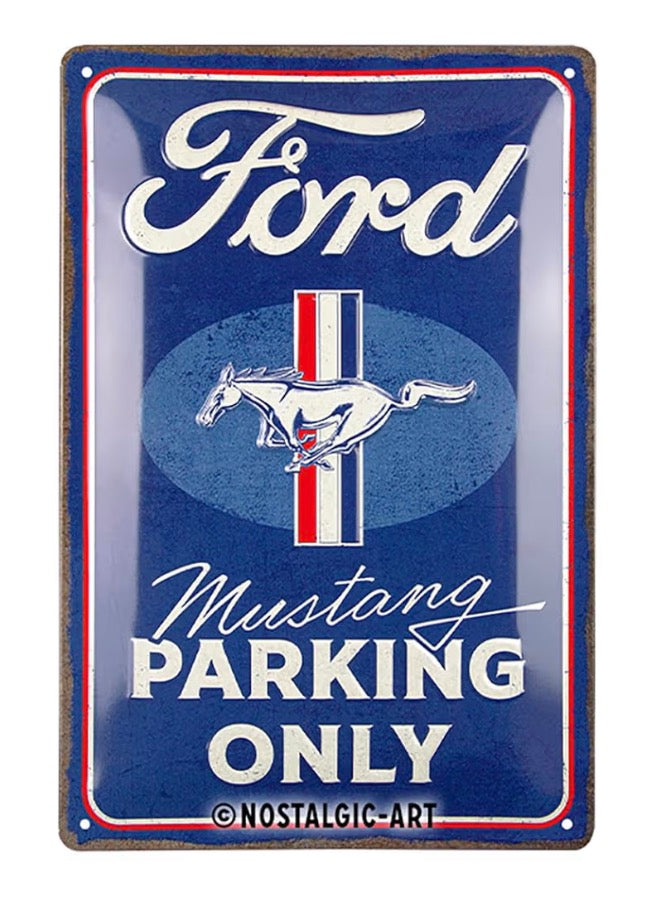 Blechschild "Ford Mustang Parking Only"