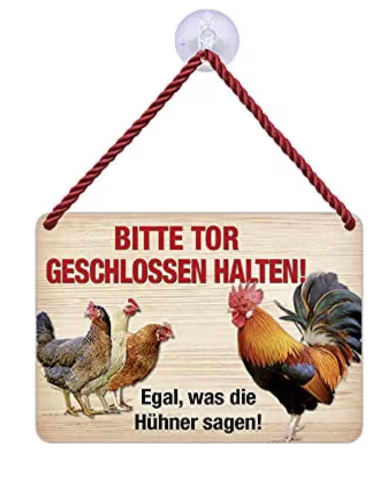 Hängeschild "Bitte Tor geschlossen halten"