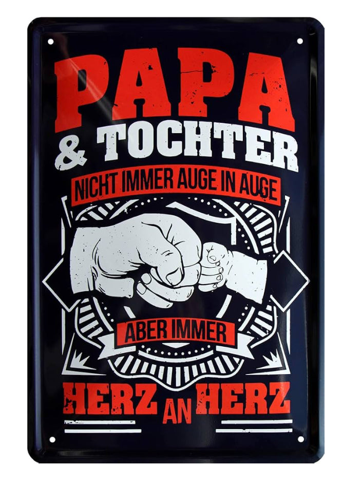Blechschild "PAPA & TOCHTER"