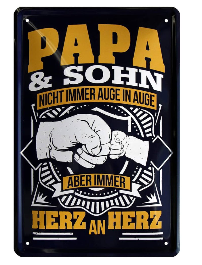 Blechschild "PAPA & SOHN"