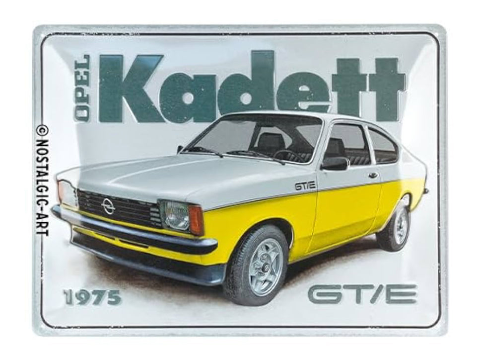 Blechschild "Opel Kadett GT/E"