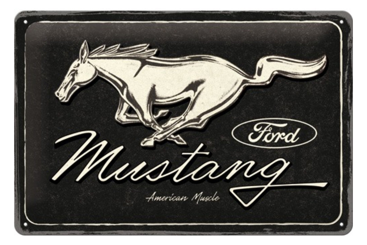 Blechschild "Ford Mustang"