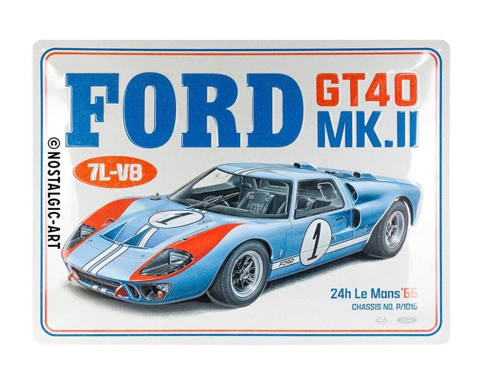 Blechschild "Ford GT 40 MK.II"