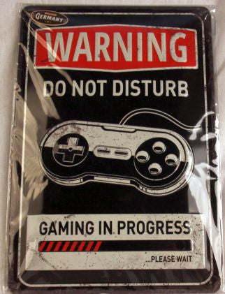 Blechschild "Warning - do not disturb"