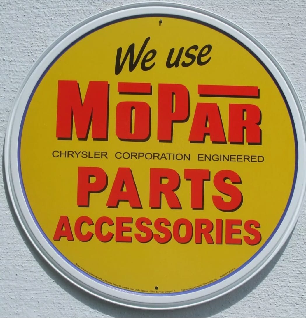 Blechschild "We use Mopar Parts"