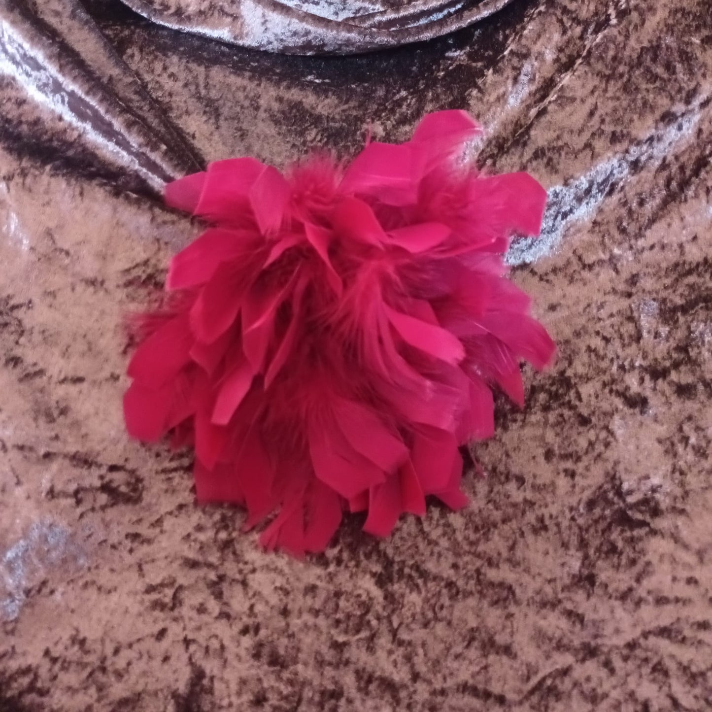 Haarspange / Brosche "Federschmuck"