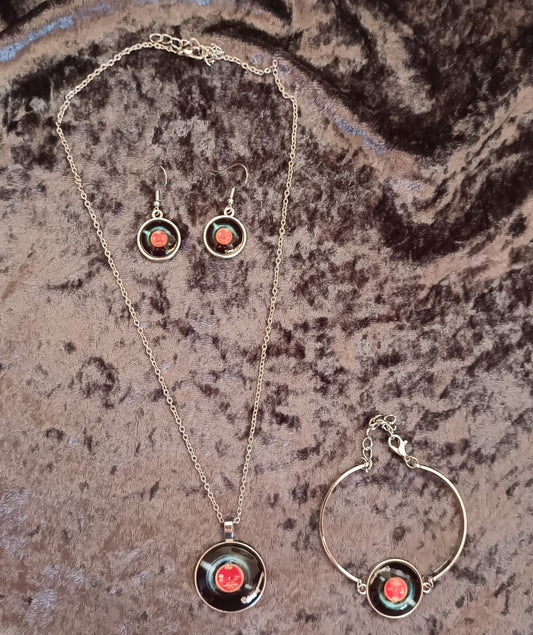 Schmuckset "Schallplatte"