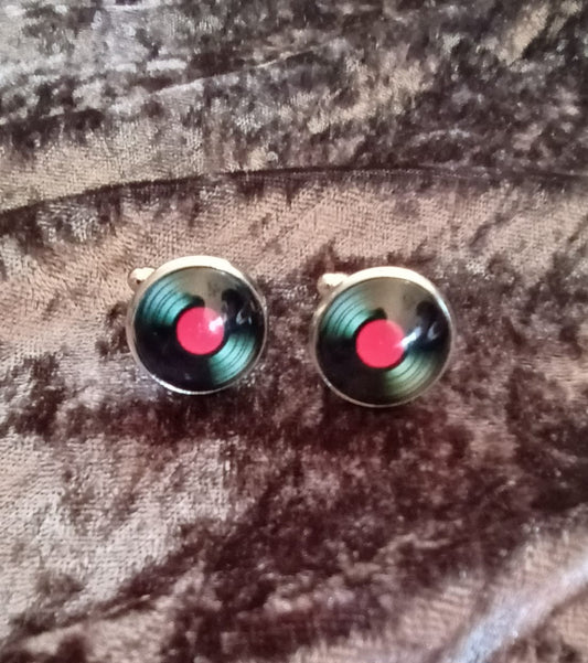 Manschettenknöpfe "Schallplatte"