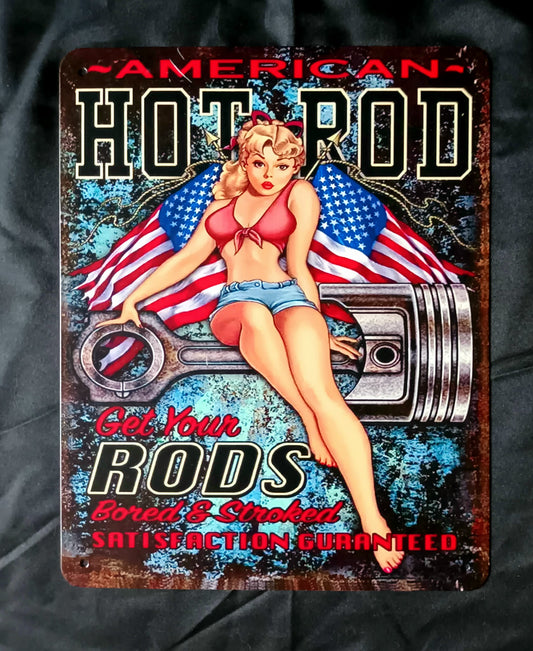 Blechschild "American HOT ROD"
