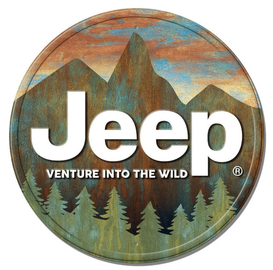 Blechschild "Jeep Venture Into the Wild"
