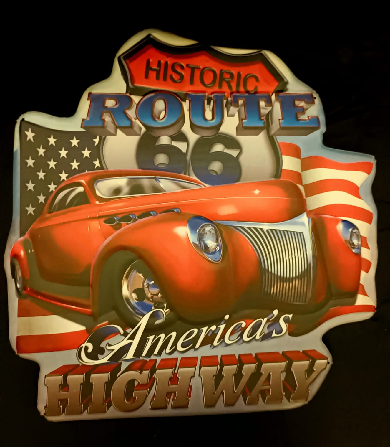 Blechschild "Historic Route 66 Americas Highway"