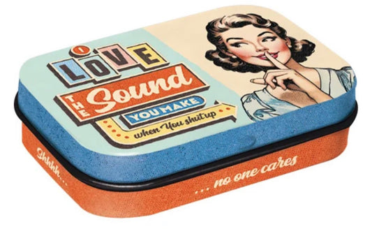 Blechdose "Love Sound"  gefüllt mit Pfefferminzdragees