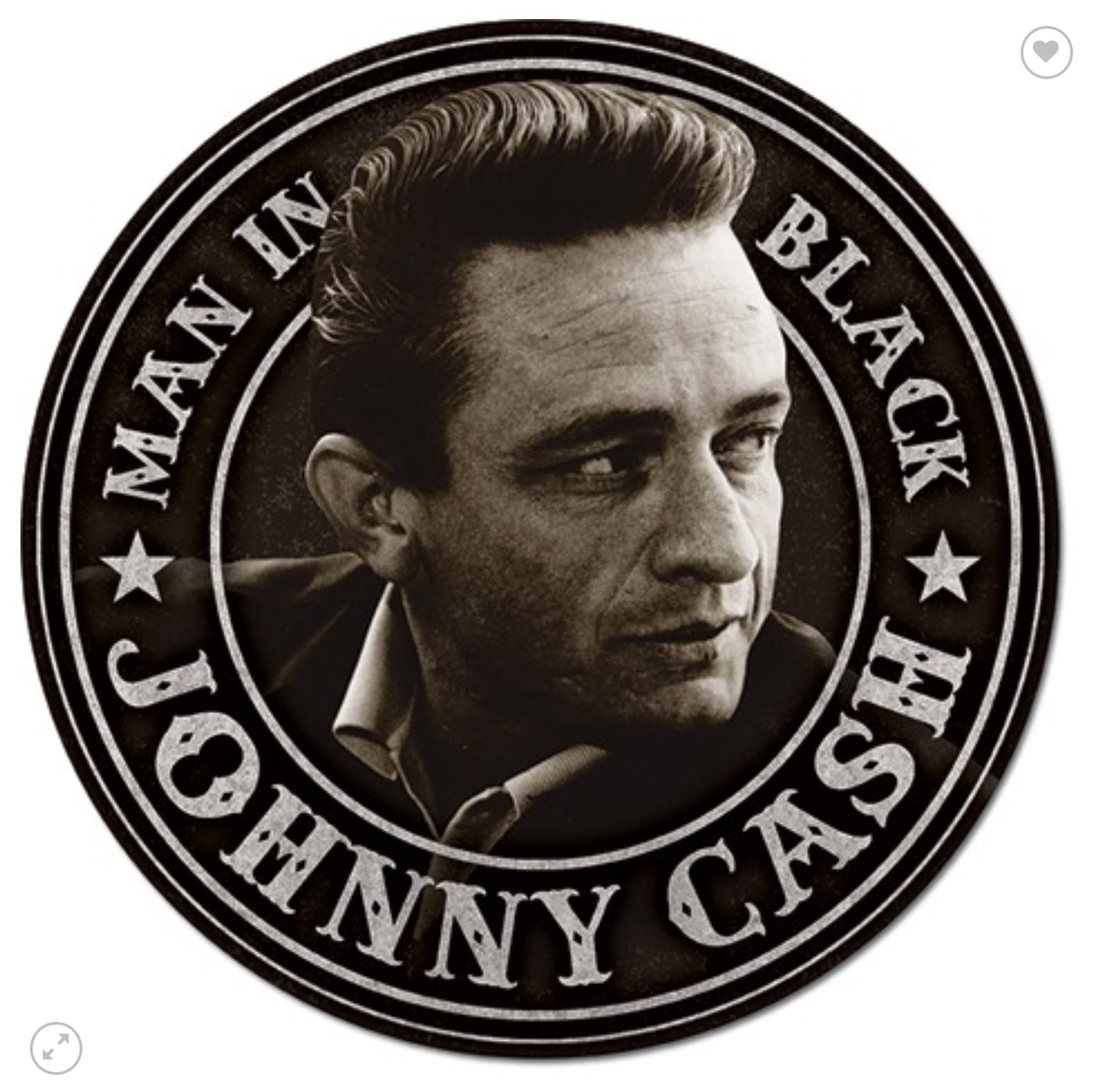 Blechschild "Johnny Cash Man in Black"