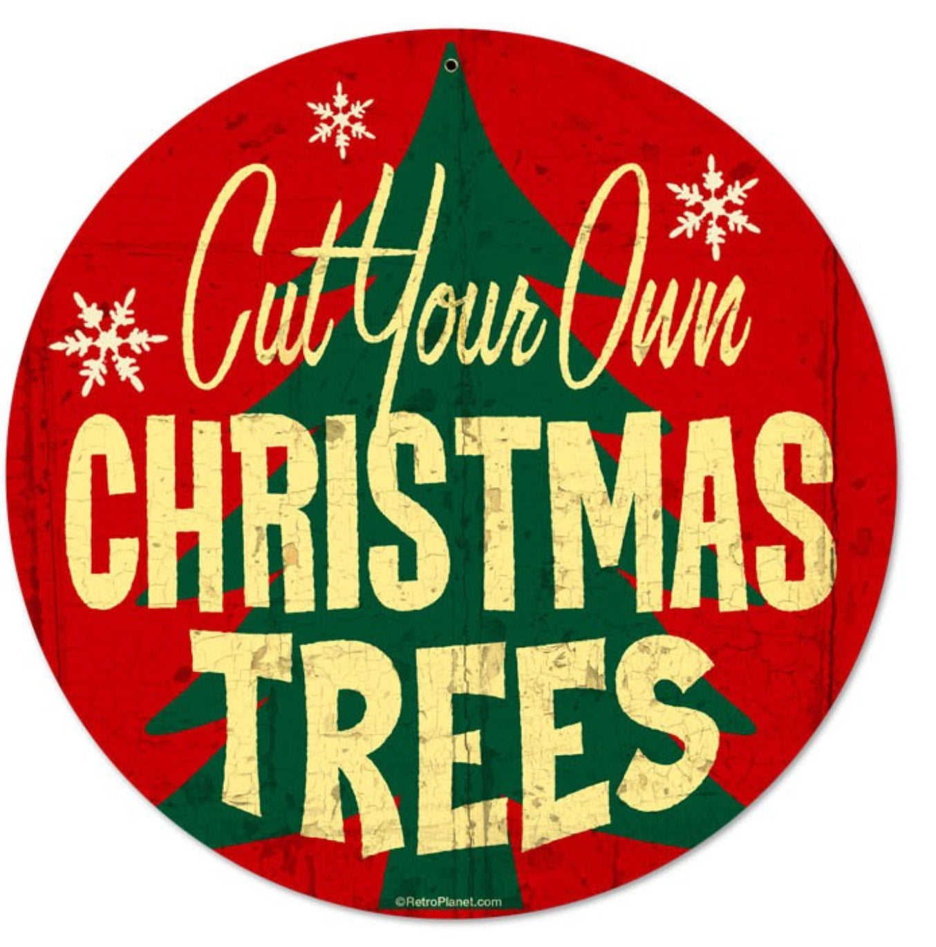 Blechschild "Cut Your Own Christmas Trees"