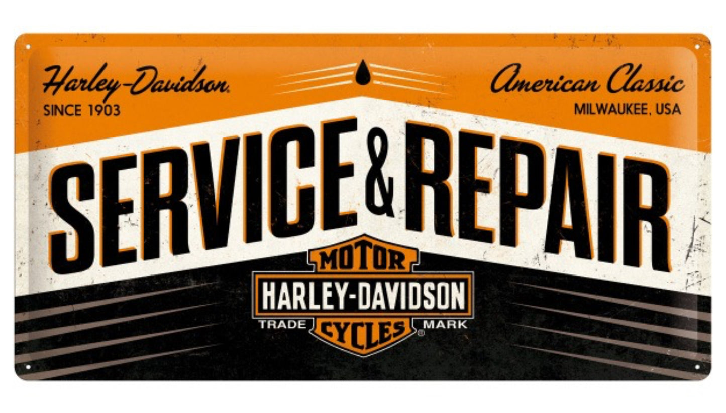 Blechschild "Harley Davidson Service & Repair"