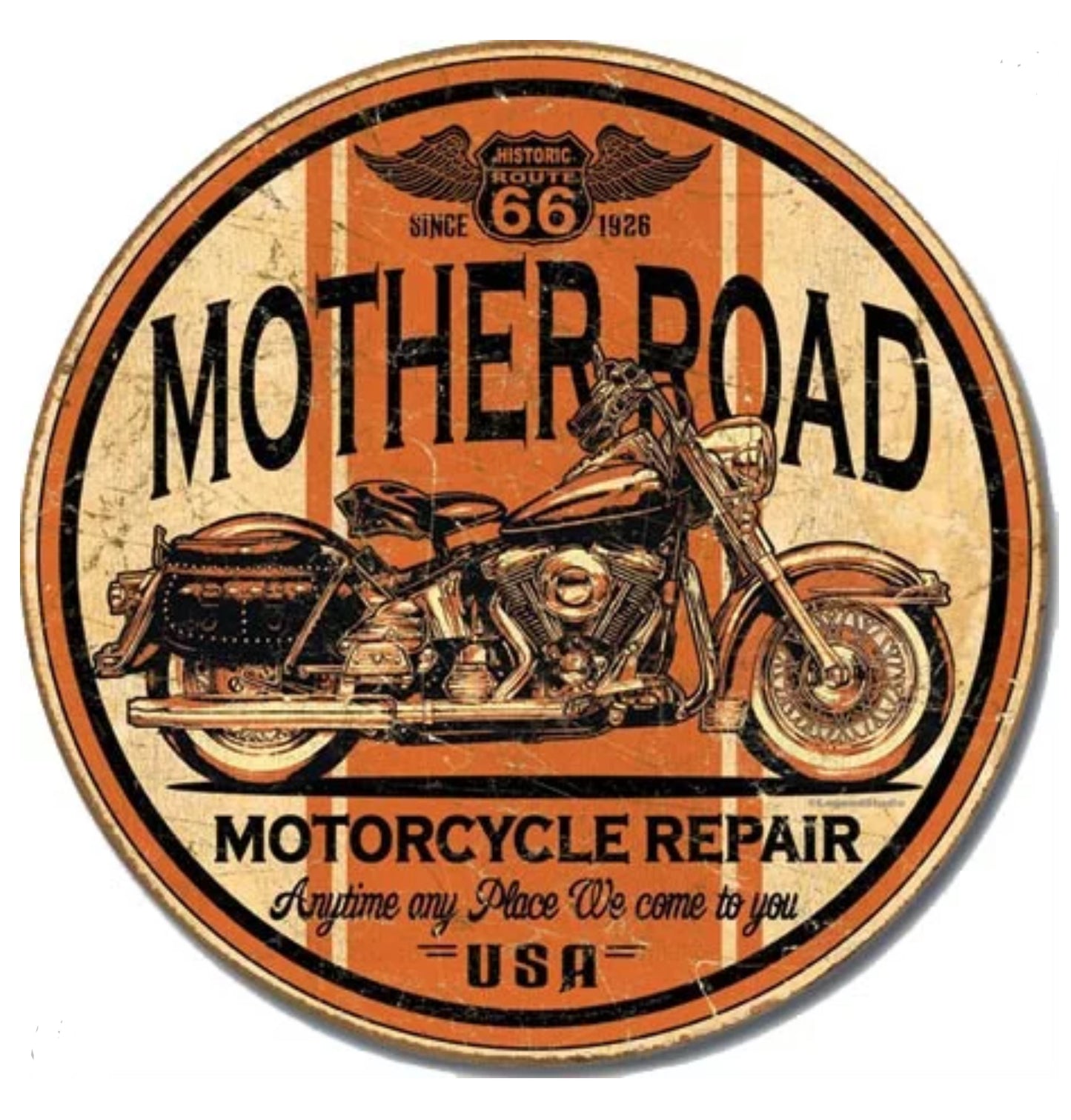 Blechschild "Mother Road Motorcycle"