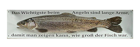 Blechschild "Das Wichtigste beim Angeln"