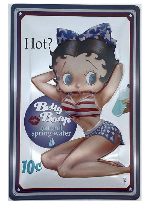 Blechschild "Betty Boop Hot"
