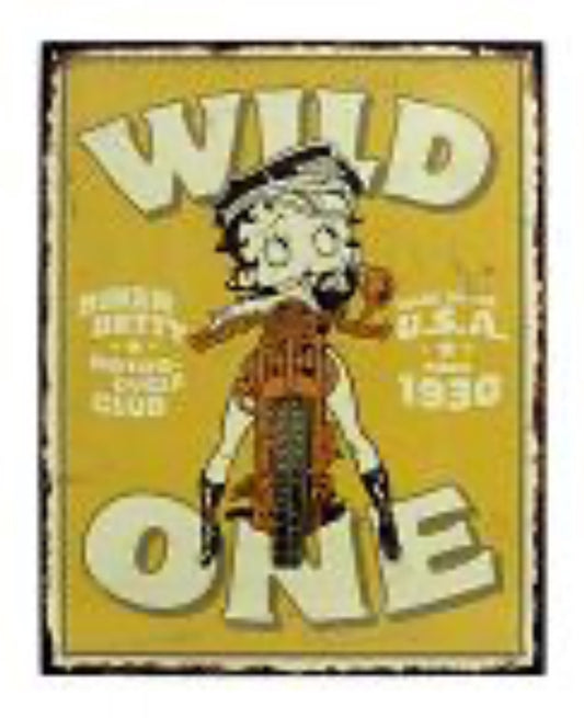 Blechschild "Betty Boop Wild One"