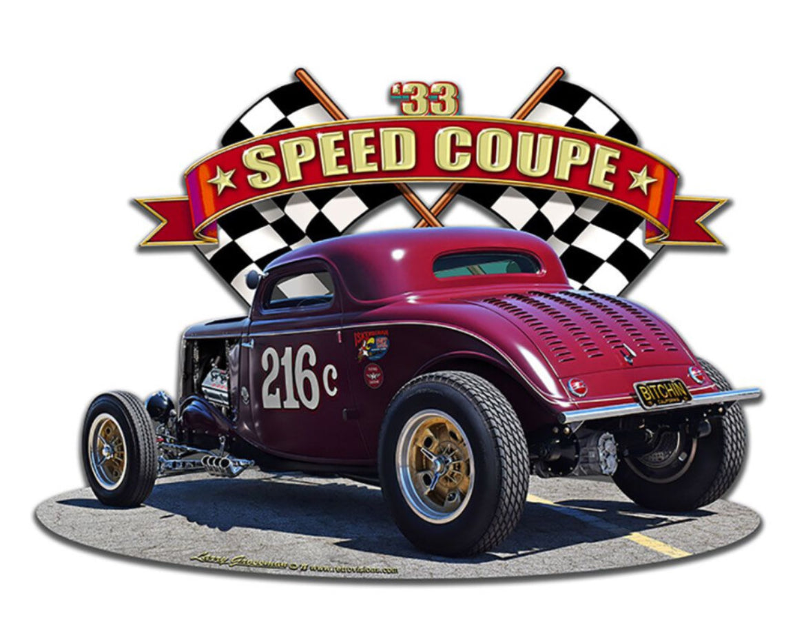 Blechschild "1933 Speed Coupe"