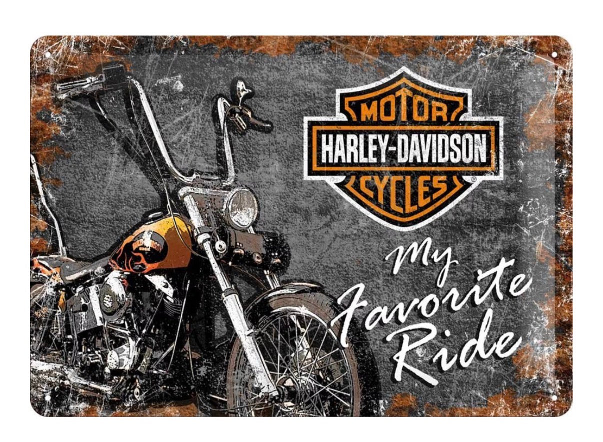 Blechschild "Harley Davidson - My favorite Ride"