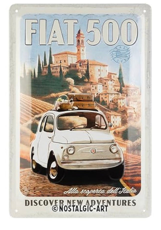 Blechschild "Fiat 500"