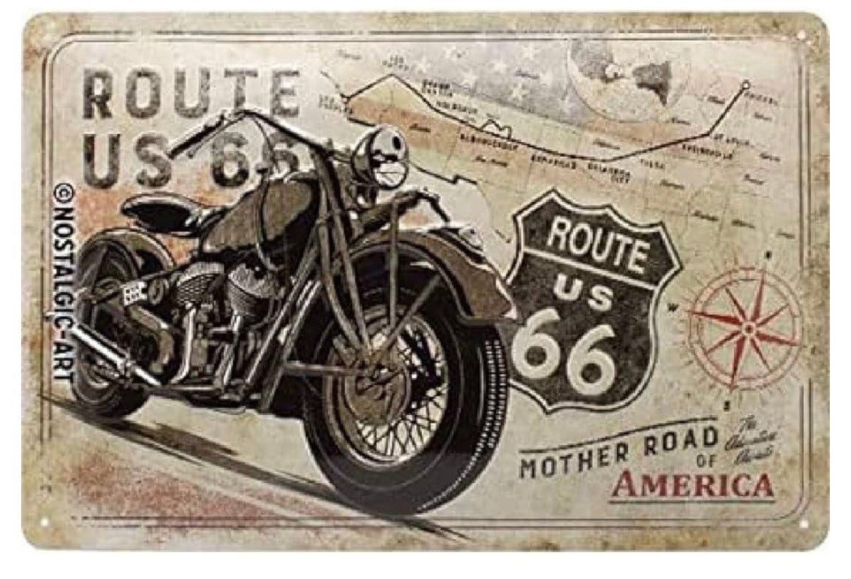 Blechschild "Route 66"