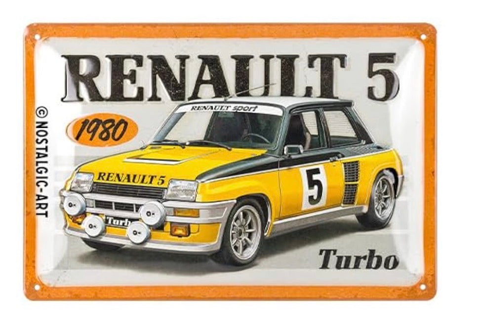 Blechschild "Renault 5"