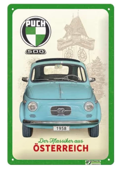 Blechschild "Puch 500"