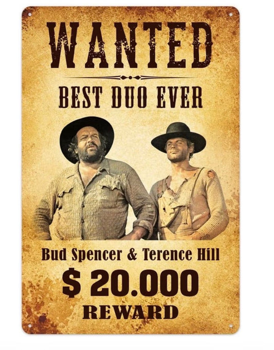 Blechschild "WANTED Best Duo Ever"