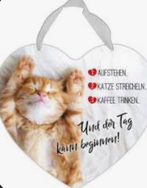 Blechschild "Und der Tag kann beginnen"