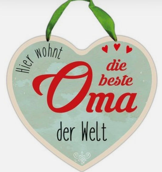 Blechschild "Die Beste Oma"