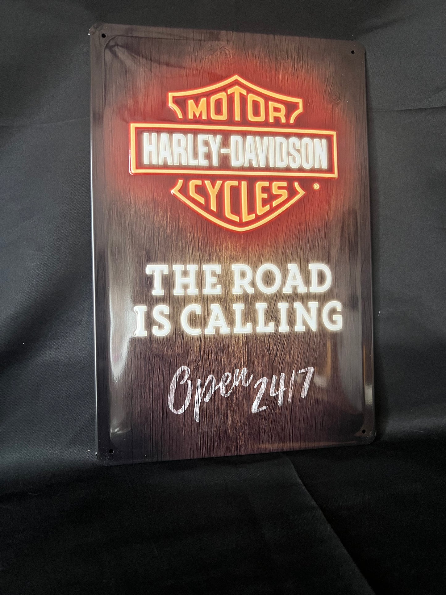 Blechschild "Harley Davidson the Road is calling"