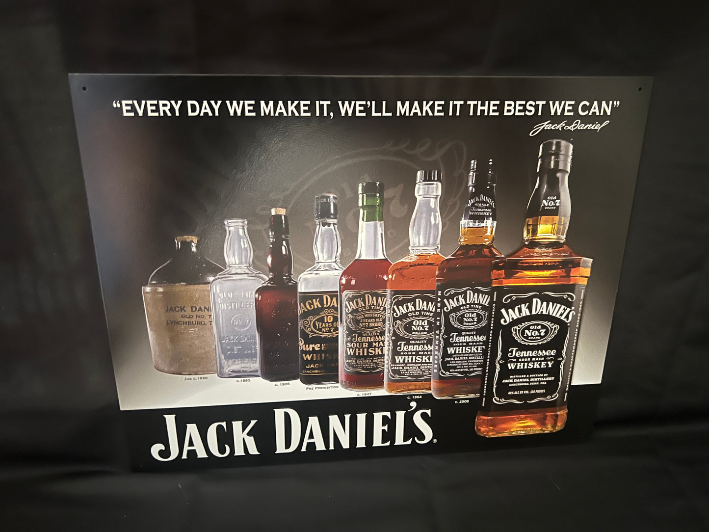 Blechschild "Jack Daniels History"