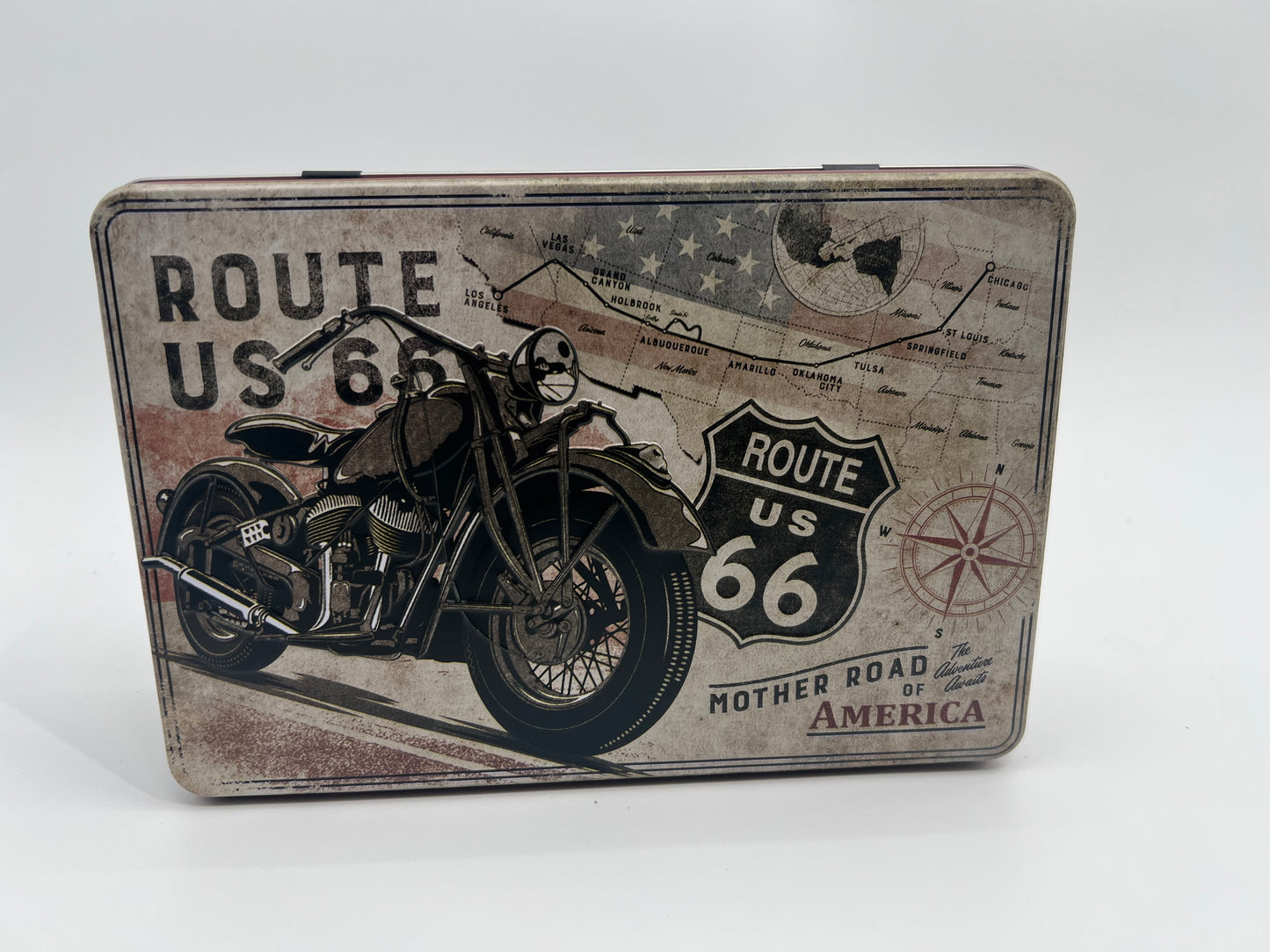 Vorratsdose flach "Route US 66"