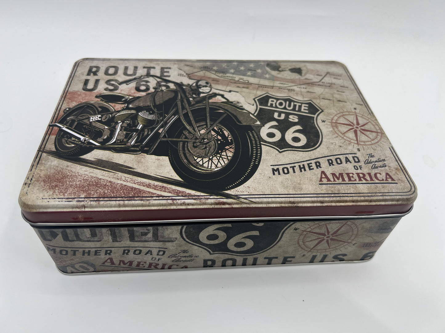 Vorratsdose flach "Route US 66"