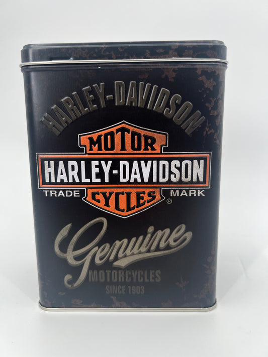 Vorratsdose "Harley Davidson Genuine" mit Motivprägung