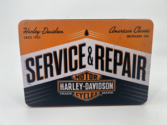 Vorratsdose  flach "Harley Davidson Servie & Repair"