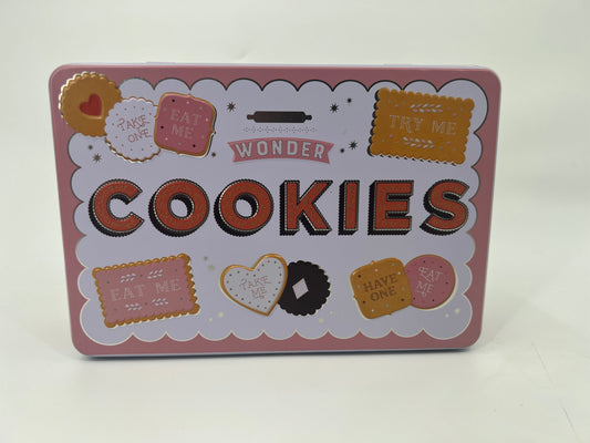 Vorratsdose  flach "Cookies" mit Motivprägung