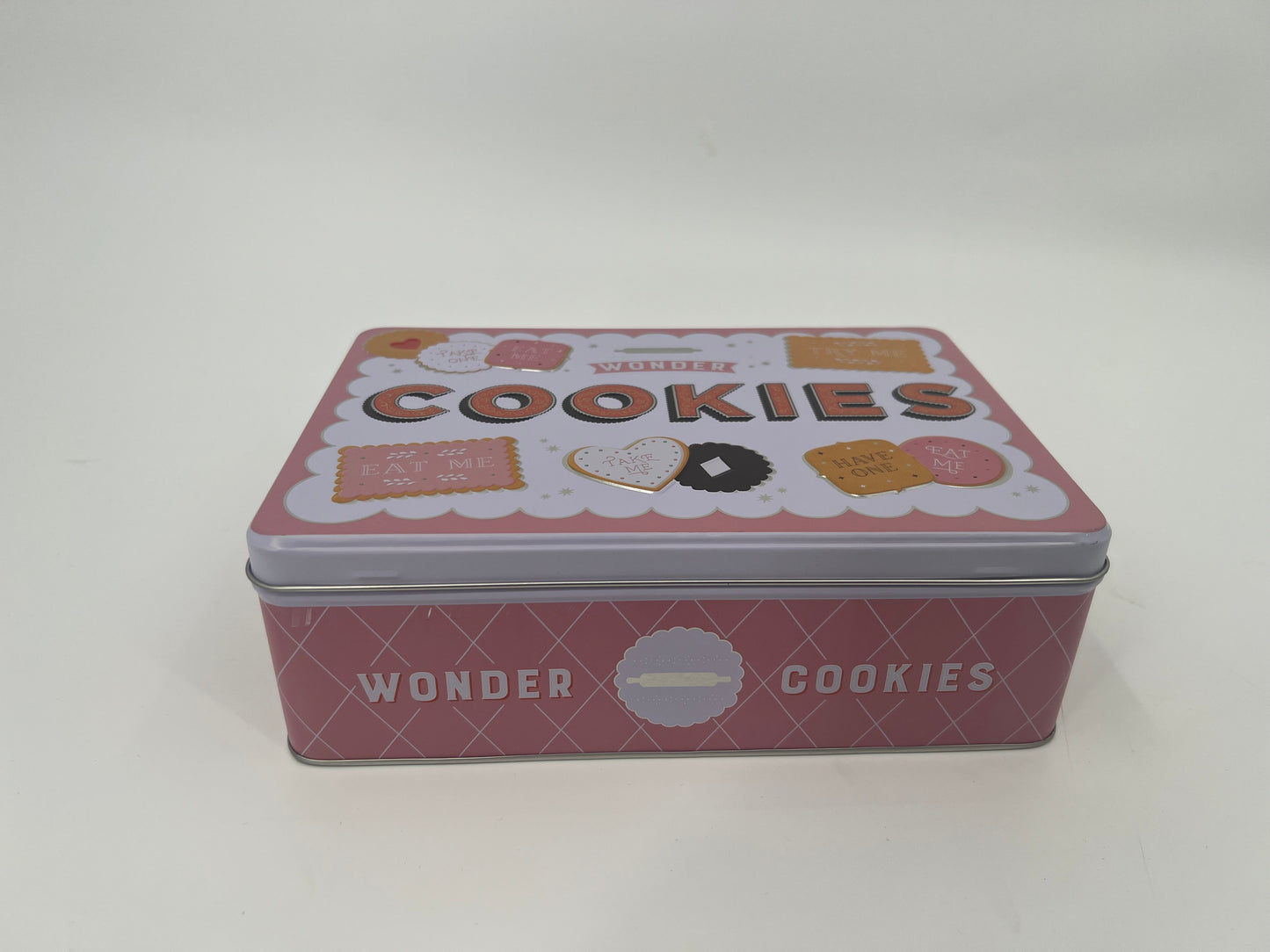 Vorratsdose  flach "Cookies" mit Motivprägung