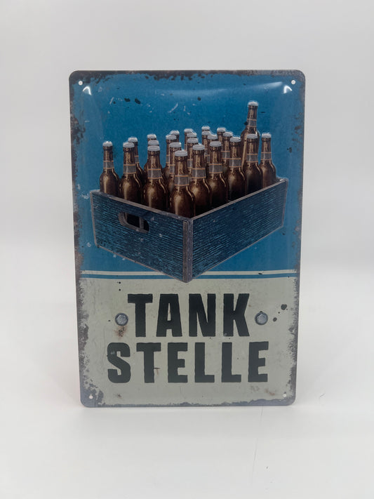 Blechschild "Tankstelle"