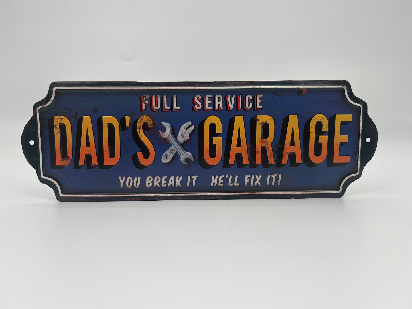 Blechschild "Full Service Dads Garage"