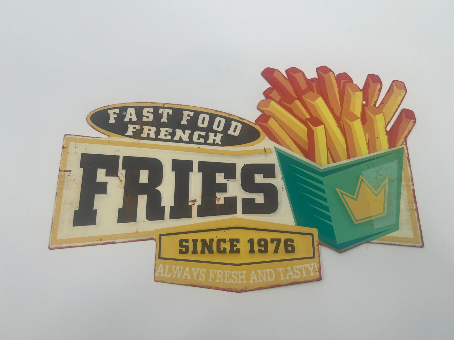 Blechschild "Fast Food French Fries"