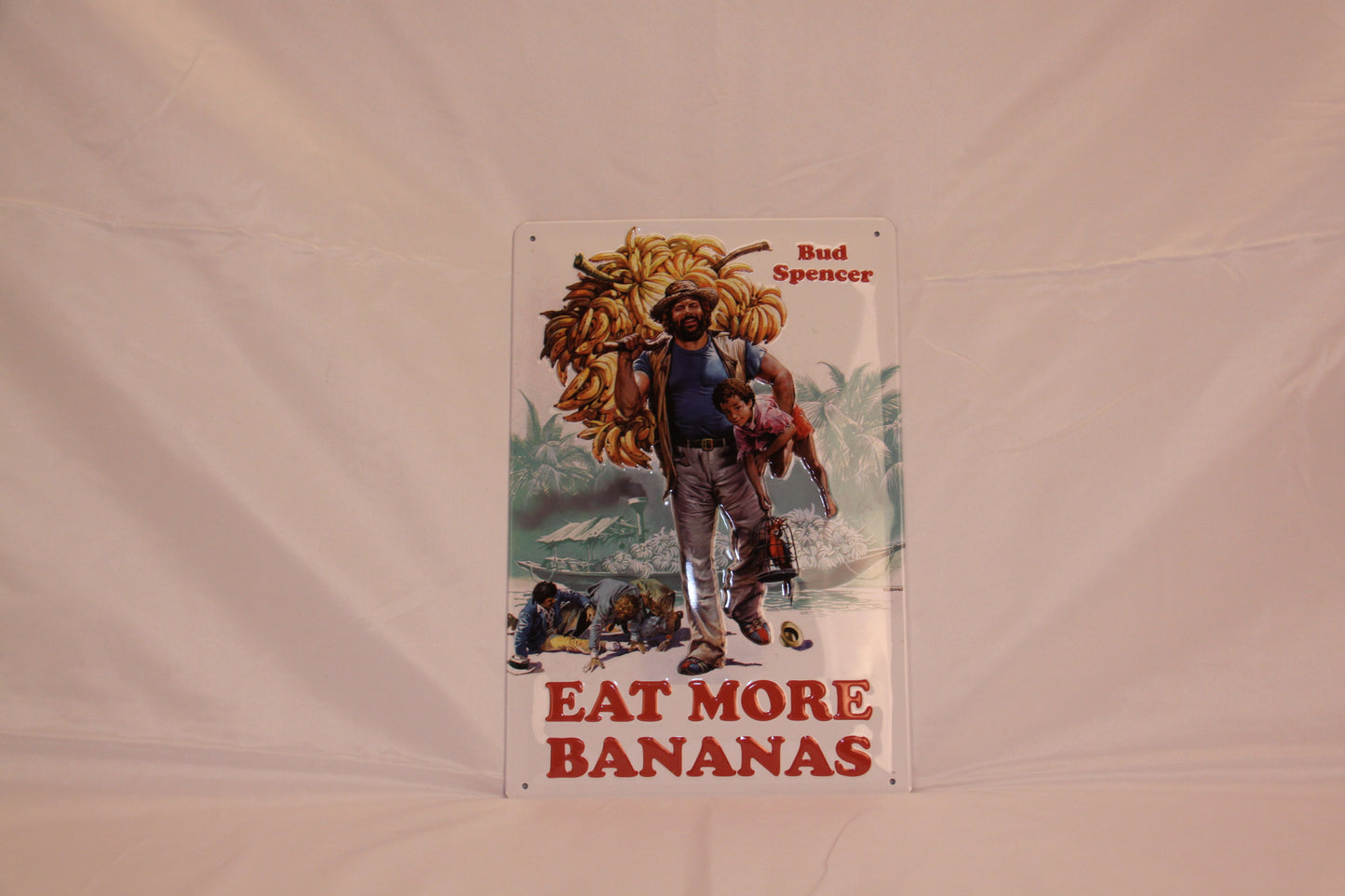 Blechschild "Eat More Bananas"